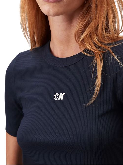 T-shirt blu in modal Calvin Klein Jeans | LV044C901GCEF